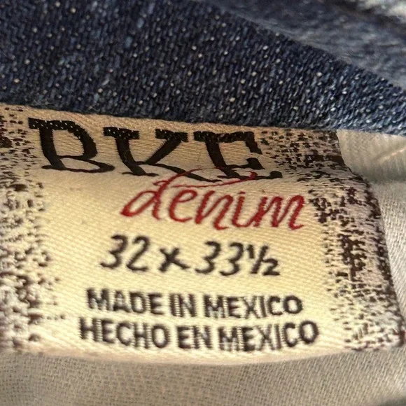 BKE Payton Bootcut Jeans Women 32x33.5 Medium Wash Distressed Thick Stitch Denim - Picture 14 of 16